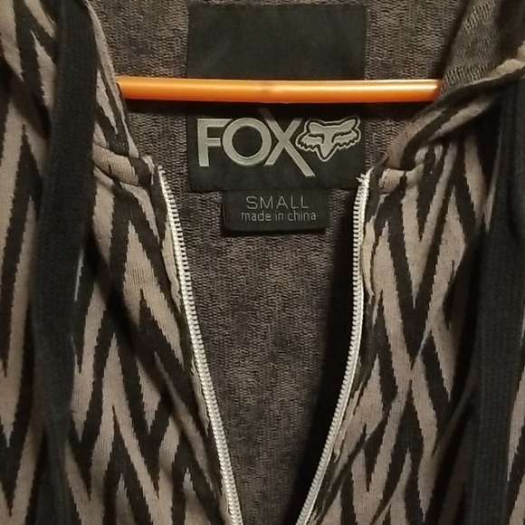 Black and grey FOX Ladies hoodie - Picture 3 of 4